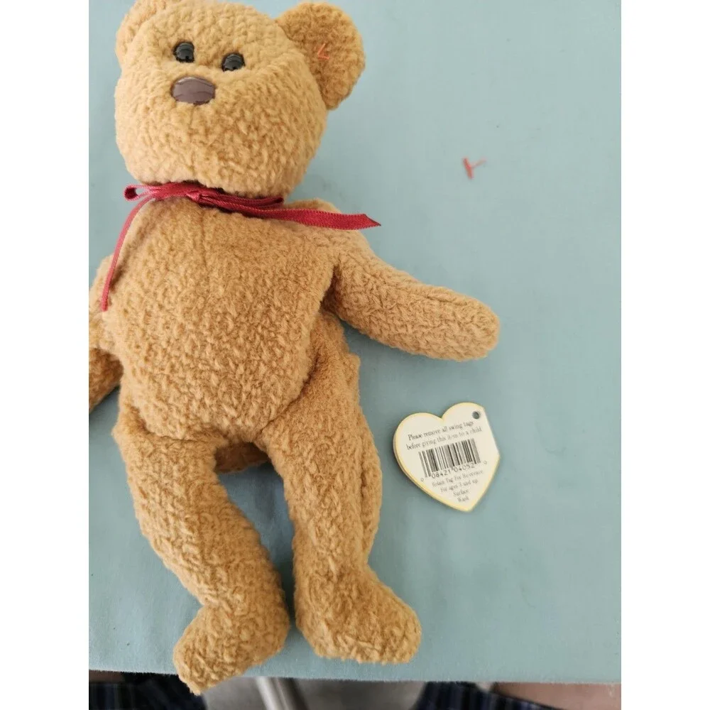Ty Beanie Babies Curly The Bear Plush Toy - 4052 Rare Vintage Collectible